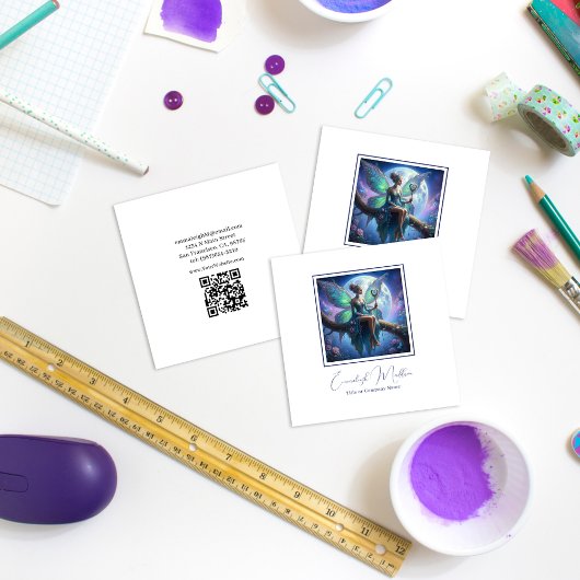 Carte De Visite Carré Les délices des bijoux de fée céleste