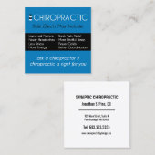 Carte De Visite Carré Les effets secondaires de chiropractie peuvent (Devant / Derrière)