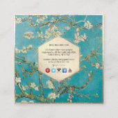 Carte De Visite Carré Les fleurs d'amandes de Van Gogh (Dos)