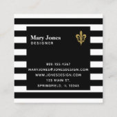 Carte De Visite Carré Les Grandes Blancs Fleur de Lis (Dos)