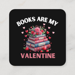Carte De Visite Carré Les livres drôles sont mon Valentin