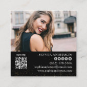 Carte De Visite Carré Les médias sociaux modernes ajouter votre logo pho (Dos)