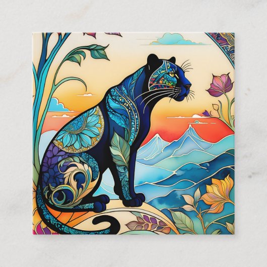 Carte De Visite Carré Les motifs Zentangle sont une belle façon d'ajoute (Devant)