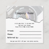 Carte De Visite Carré Les Photographes Référencent Un Ami (Dos)