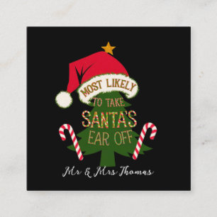 Carte De Visite Carré Les plus susceptibles de prendre Père Noël Oar off