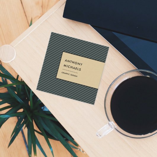 Carte De Visite Carré Les rayures modernes