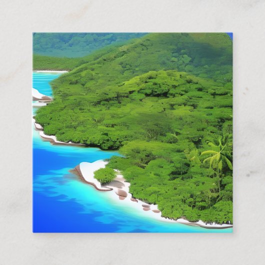 Carte De Visite Carré Les Seychelles sont un ensemble d'îles situées dan (Devant)