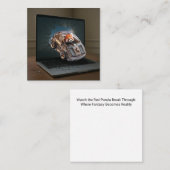 Carte De Visite Carré Les Talents Se Débrouillent. (Devant / Derrière)