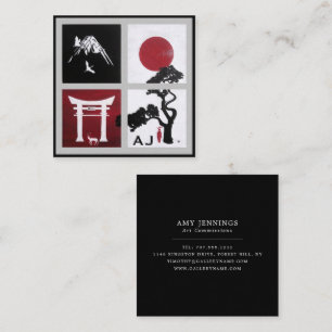 Carte De Visite Carré L'esprit japonais Peinture par Alfred Fox