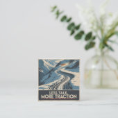 Carte De Visite Carré Less Talk. More Traction (Debout devant)