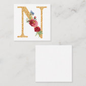 Carte De Visite Carré Lettre n (Devant / Derrière)