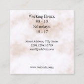 Carte De Visite Carré Lettres à la mode de géant d'élégance (Dos)