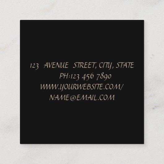 Carte De Visite Carré Lèvres, Ciseaux, Lèvres, Ciseaux (Dos)