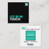 CARTE DE VISITE CARRÉ LEZ BE IN TOUCH - FIERTÉ (Devant / Derrière)