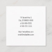 Carte De Visite Carré libellule (Dos)