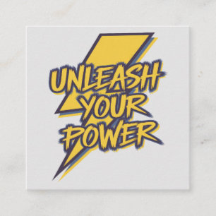 Carte De Visite Carré Libérez votre boulon de foudre motivationnel de pu