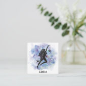 Carte De Visite Carré *~* LIBRA Zodiac Astrologie Lectures Rainbow Cosmi (Debout devant)
