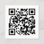 Carte De Visite Carré Lien d'examen du code QR (Dos)
