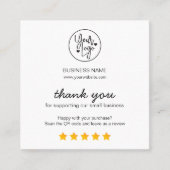 Carte De Visite Carré Lien d'examen du code QR (Devant)