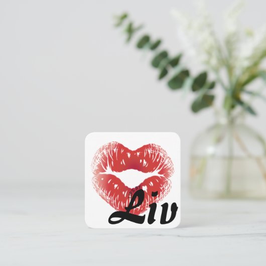 Carte De Visite Carré Liez-le simplement (Debout devant)