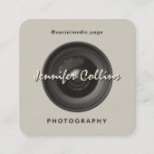 Carte De Visite Carré Light gray camera lens photography  (Devant)