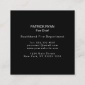 Carte De Visite Carré Ligne rouge mince drapeau américain de (Dos)