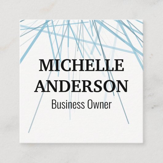 Carte De Visite Carré Lignes Abstraites (Devant)