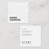 Carte De Visite Carré Lignes de déplacement modernes en gras Professionn (Devant / Derrière)