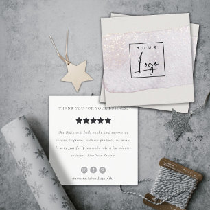 Carte De Visite Carré Lilac Brush Stoke Monogramme Demande de révision L