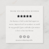 Carte De Visite Carré Lilac Brush Stoke Monogramme Demande de révision L (Dos)