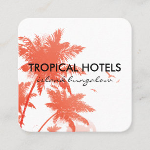 Carte De Visite Carré L'île tropicale