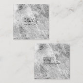 Carte De Visite Carré Linge de maison de luxe Mur gris clair Moderne min (Devant / Derrière)