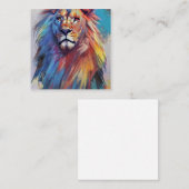 Carte De Visite Carré Lion sauvage (Devant / Derrière)
