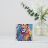 Carte De Visite Carré Lion sauvage (Debout devant)