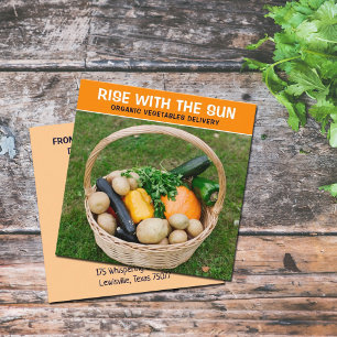 Carte De Visite Carré Livraison de légumes biologiques,