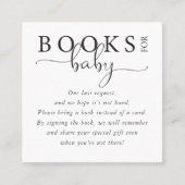 Carte De Visite Carré Livres modernes pour insertion bébé (Devant)