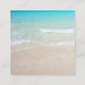 Carte De Visite Carré Location de condo de mer Publicité tropicale (Dos)