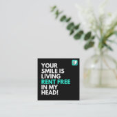 CARTE DE VISITE CARRÉ LOCATION DE VIE GRATUITE (Debout devant)