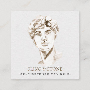 Carte De Visite Carré *~* Logo 3 QR - Mythologie Grec Dieu AP45 DAVID