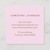 Carte De Visite Carré logo abeille et rose fleur sauvage (Dos)