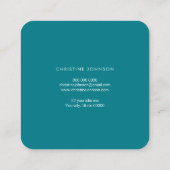 Carte De Visite Carré logo abeille miel sur agate turquoise (Dos)