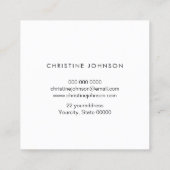 Carte De Visite Carré logo abeille sur arrière - plan blanc (Dos)