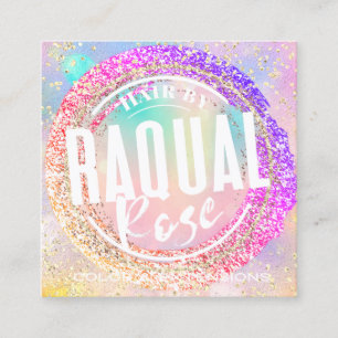 Carte De Visite Carré Logo Boutique Boutique Parties scintillant Logo Ho