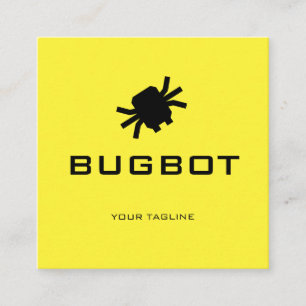 Carte De Visite Carré Logo Bugbot Marque de technologie ou de robotiqu