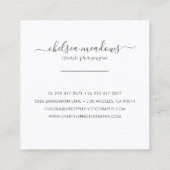 Carte De Visite Carré Logo circulaire Abstrait | Signature Wreath (Dos)