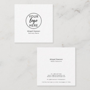 Carte De Visite Carré Logo Commercial Sur Mesure Professionnel