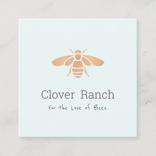 Carte De Visite Carré Logo d'abeilles Apairist Bumblebee (Devant)