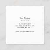 Carte De Visite Carré Logo d'abeilles Apairist Bumblebee (Dos)