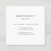 Carte De Visite Carré Logo de beauté moderne ongles Eyelashes Brosses (Dos)