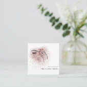 Carte De Visite Carré Logo de beauté moderne ongles Eyelashes Brosses (Debout devant)